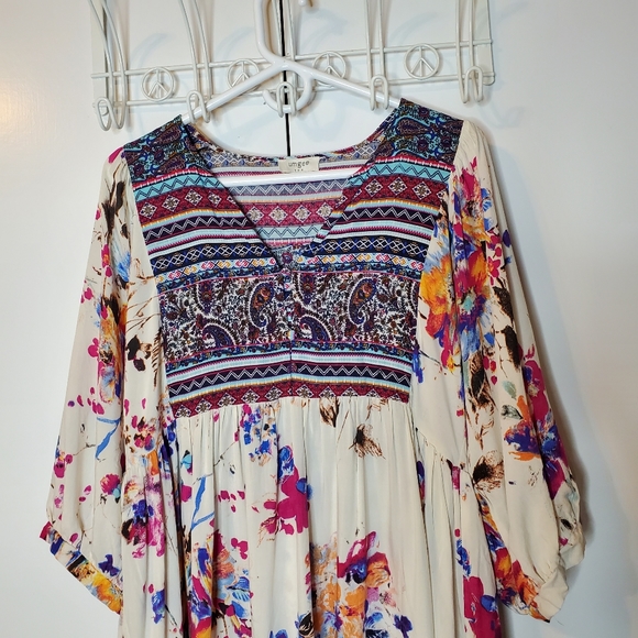 Umgee| Boho style mini dress size Large - Picture 4 of 13
